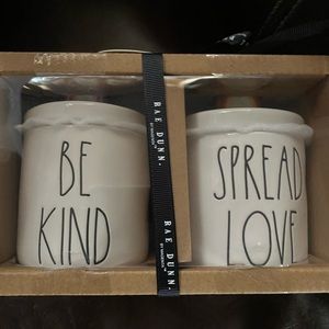 Rae Dunn Hair Tie Bobby Pins Set Be Kind Spread